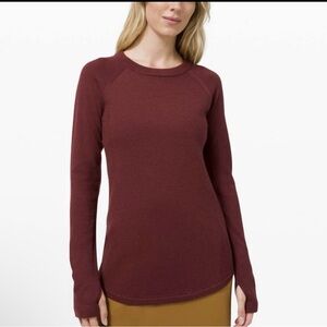 Lululemon Burgundy Crew Neck Sweater Women’s Size 12